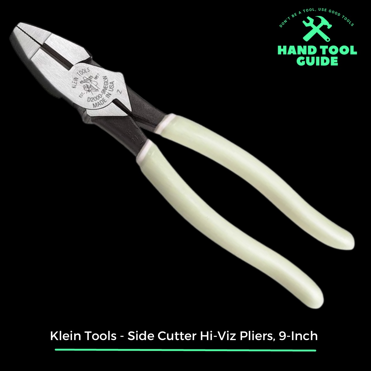 Klein Tools Side Cutter Hi Viz 9 Inch Pliers