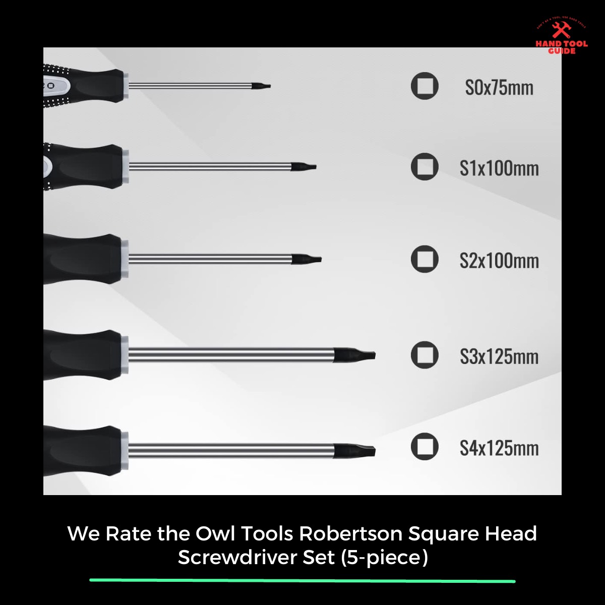 Owl Tools Robertson Square Head Screwdriver Set (5-piece)